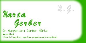 marta gerber business card